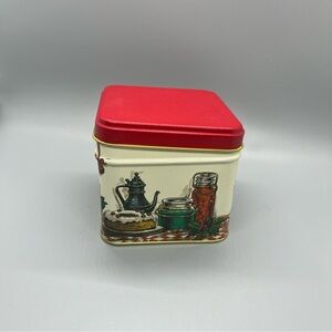 Christmas themed metal container